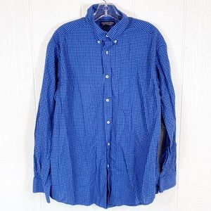 Mens Roundtree & Yorke Blue Button Down Shirt